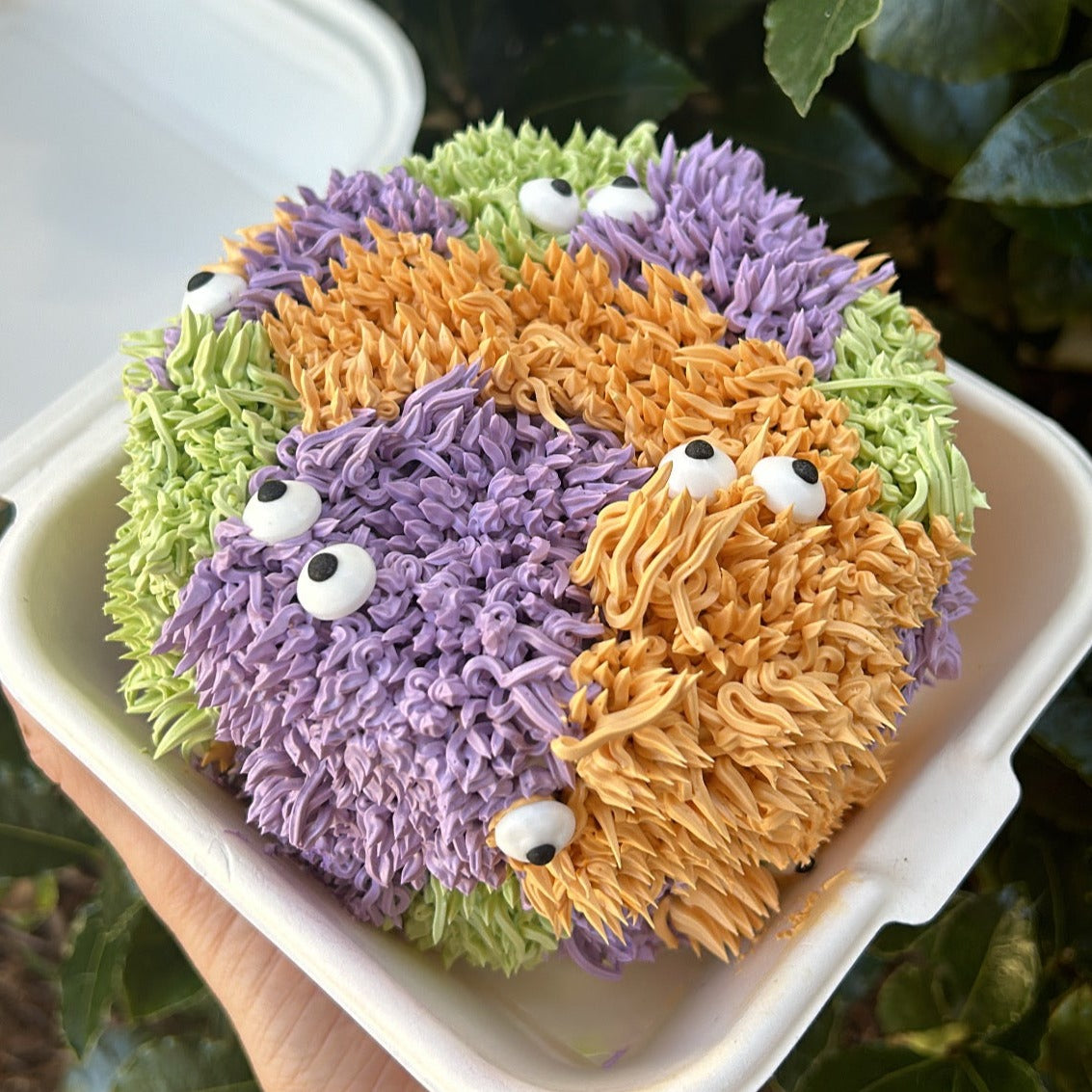 Shaggy Monster Bento Cake side view