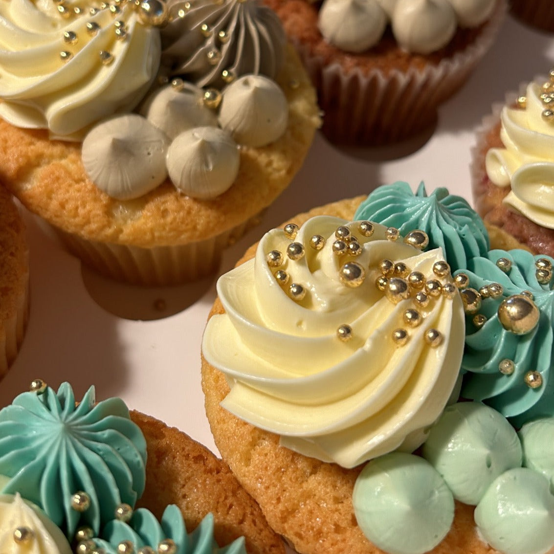 Colour Matched Cupcakes aqua