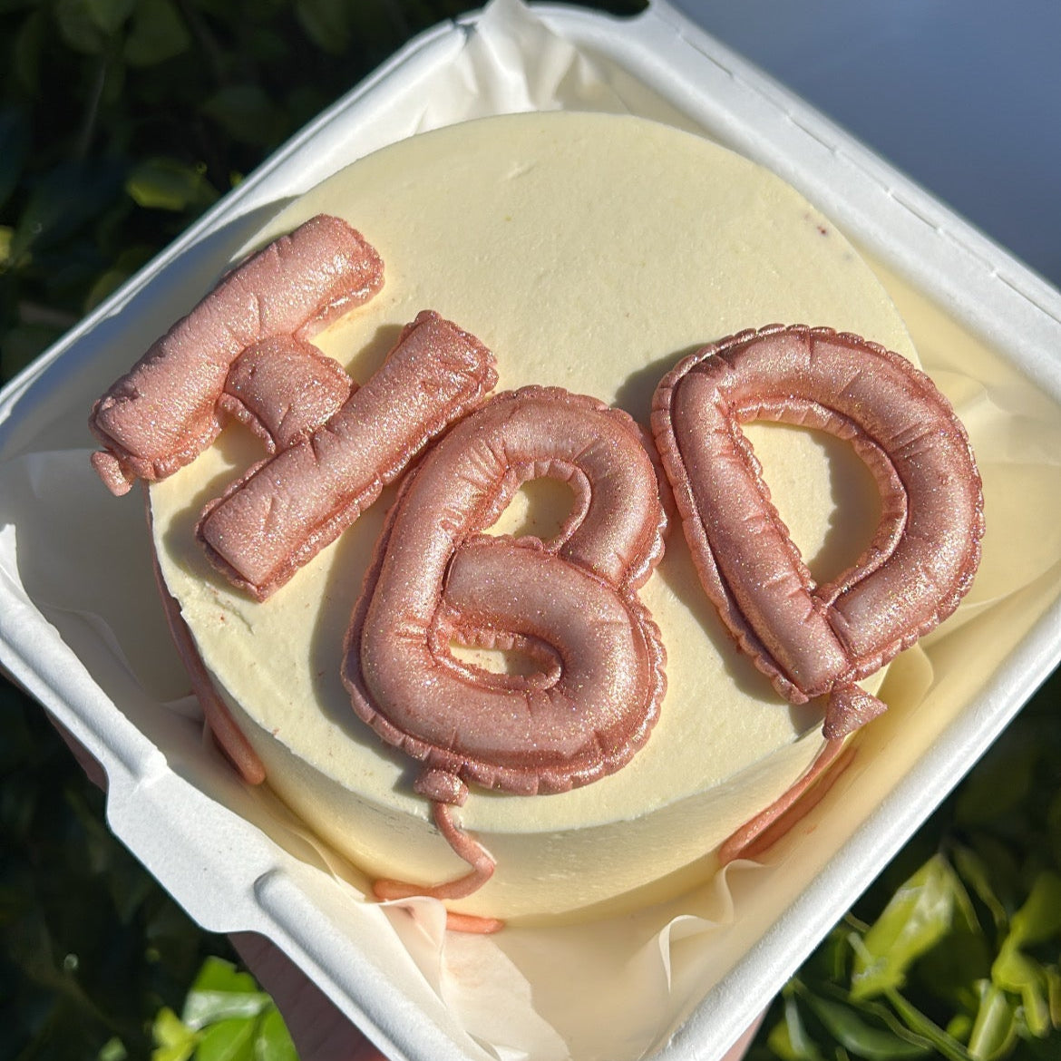 Balloon Bento Cake right top view