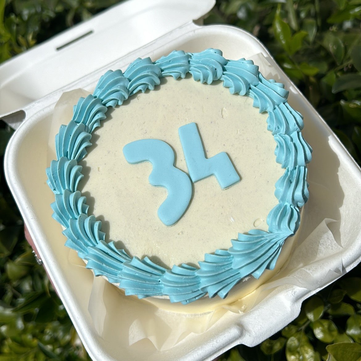 What's My Age Again Bento Cake blue 34 top view