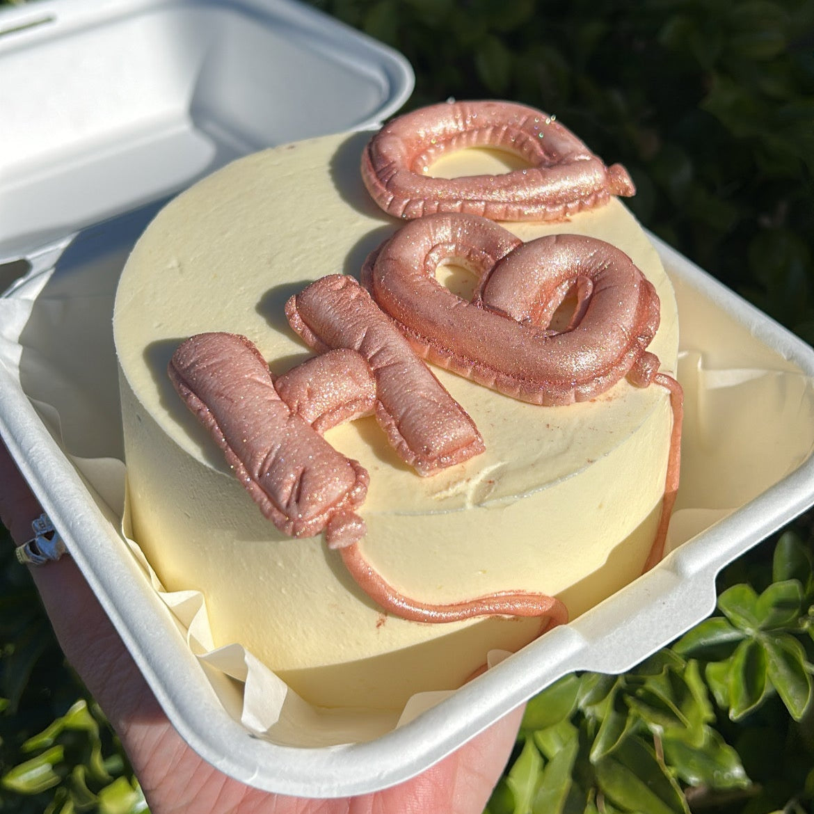 Balloon Bento Cake left side view
