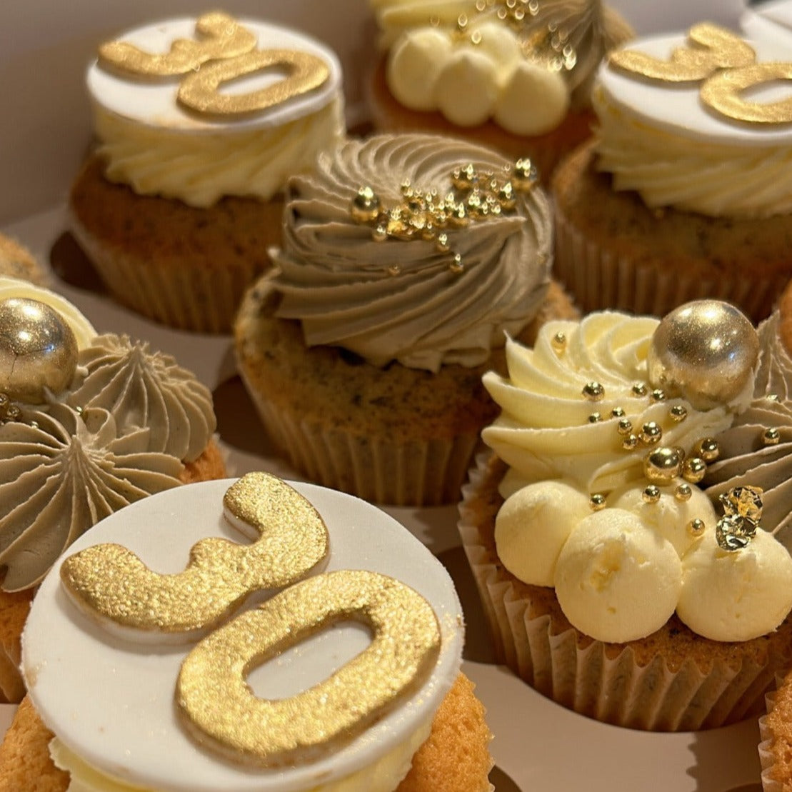 Colour Matched Cupcakes gold