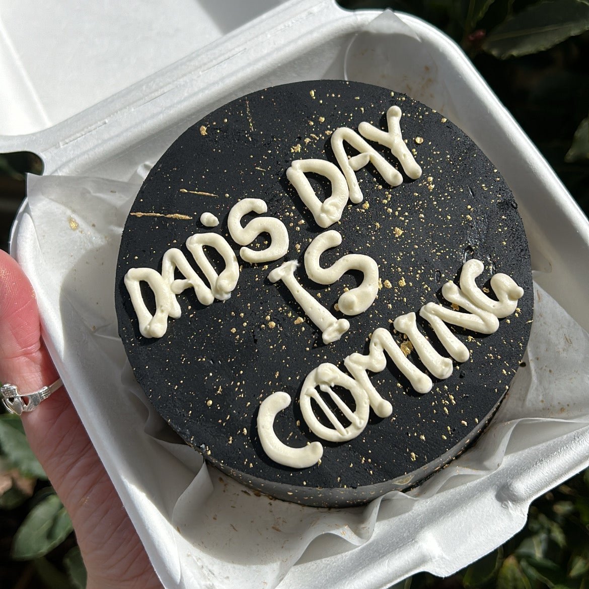 Doomsday Bento Cake gold left top view