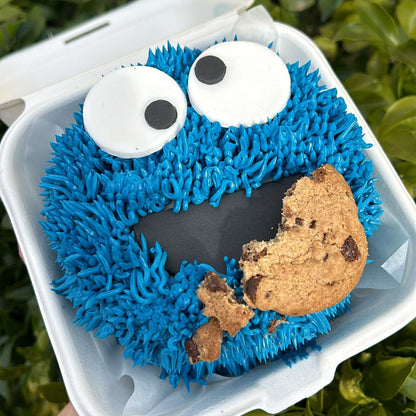 Cookie Monster Bento Cake front view 