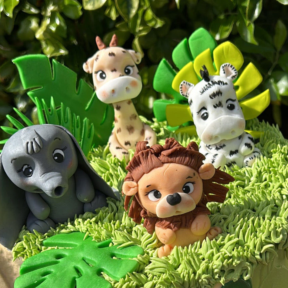Jungle Animal Fondant Toppers